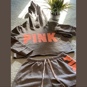 PINK by Victoria’s Secret Cropped Hoodie Set